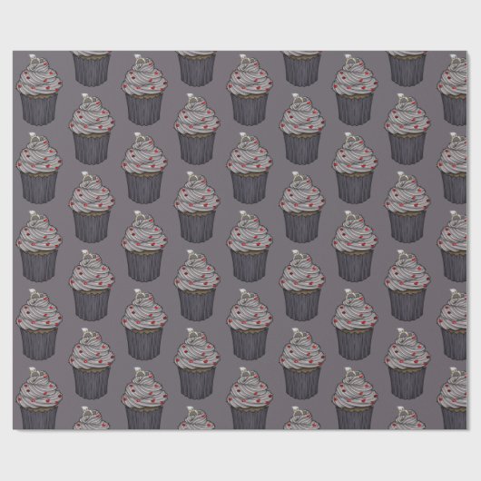 甘い提案カップケーキ ラッピングペーパー (フラット)