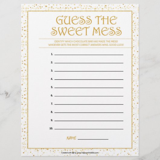 甘い散らかりを当てる[金色の輝き] レターヘッド (正面)