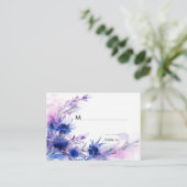 甘い文字をバック💙コーンフラワー夢想 プレイスカード (スタンド正面)