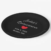 甘い文字：白の黒キンセアニェラ ペーパープレート (アングル)