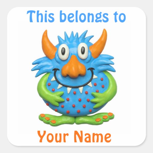 甘い斑点のある怪物 スクエアシール (正面)