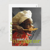 甘い新年の写真の郵便はがきを調理して下さい シーズンポストカード (正面/裏面)