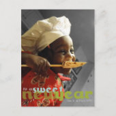 甘い新年の写真の郵便はがきを調理して下さい シーズンポストカード (正面)