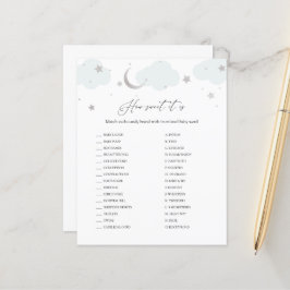 甘い方法キャンディバーベビーシャワーゲームカード