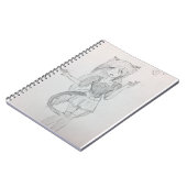 甘い日本製アニメ猫の女の子 ノートブック (左側)