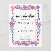 甘い春フローラエピック抽象芸術日付を保存 ポストカード (正面)