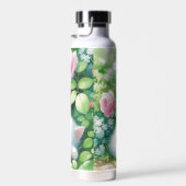 甘い昼寝白い子猫をバラブッシュの下に ウォーターボトル (右面)