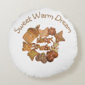甘い暖かい夢の丸い枕 ラウンドクッション (裏面)