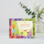 甘い村の新しい家のパーティの招待状 招待状 (スタンド正面)