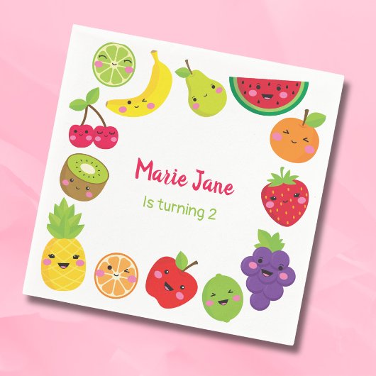 甘い果物 スタンダードカクテルナプキン