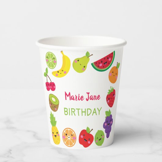 甘い果物 紙コップ (裏面)