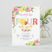 甘い柑橘の花の4歳の誕生日招待状 招待状 (スタンド正面)
