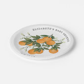 甘い柑橘グリーンリーサマーオレンジシャワーデコール ペーパープレート (アングル)