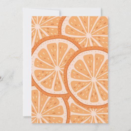 甘い柑橘系かわいいモダン赤ちゃんシャワー 招待状 (裏面)