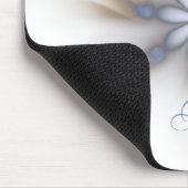 甘い柔シンプルらかいホワイトブルーコーヒーの花のような マウスパッド (コーナー)