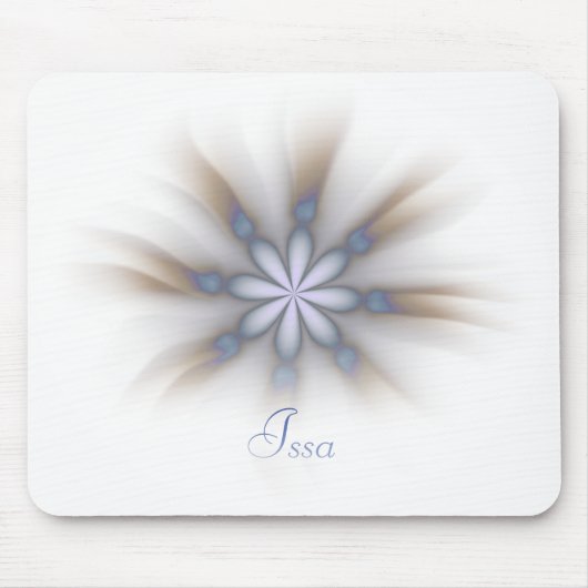 甘い柔シンプルらかいホワイトブルーコーヒーの花のような マウスパッド (正面)