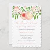 甘い桃が結婚するブライダルシャワー 招待状 (正面)