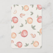 甘い桃のおむつラッフルの招待インサート エンクロージャーカード (裏面)