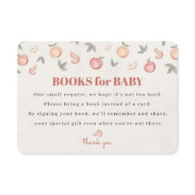 甘い桃のおむつラッフルの招待インサート