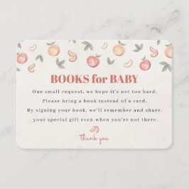 甘い桃のおむつラッフルの招待インサート エンクロージャーカード