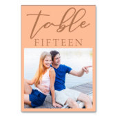 甘い桃のカップル写真サマー結婚ズ テーブルナンバー (正面)