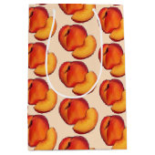 甘い桃の桃の桃16誕生日 ミディアムペーパーバッグ (正面)