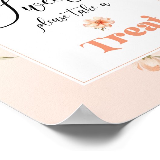 甘い桃の誕生日は甘いごちそう ポスター (角)