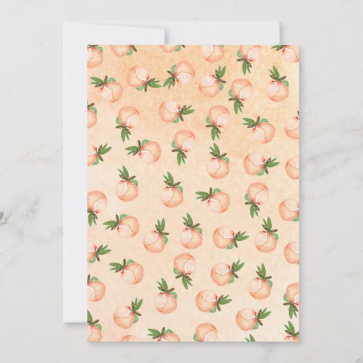 甘い桃の誕生日パーティーの招待状 招待状 (裏面)