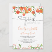 甘い桃の誕生日パーティーの招待状 招待状 (正面)