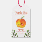 甘い桃の赤ちゃんシャワーありがとう ギフトタグ (正面)