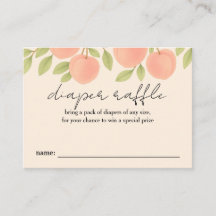 甘い桃の赤ちゃんシャワーおむつラッフル