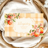 甘い桃の赤ちゃんシャワーのレジストリ エンクロージャーカード