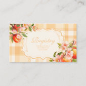 甘い桃の赤ちゃんシャワーのレジストリ エンクロージャーカード (正面)