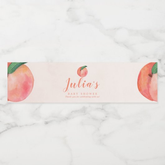甘い桃の赤ちゃんシャワー好みウォーターボトルW ペットボトルラベル (シングルラベル)