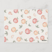 甘い桃の赤ちゃんシャワー招待状 ポストカード (裏面)