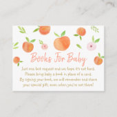 甘い桃の赤ちゃんシャワー本のリクエスト エンクロージャーカード (正面)