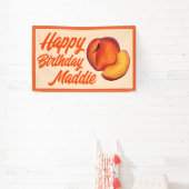 甘い桃の16の16誕生日 横断幕 (インサイチュ)