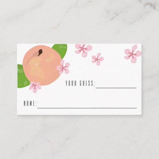 甘い桃はゲームカードの数を推測する アドバイスカード (正面)