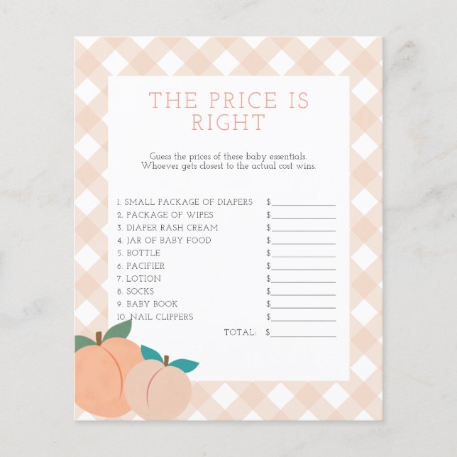 甘い桃 | Guess the Price Shower Game (正面)