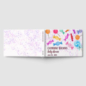 甘い棒つきキャンデー恵みベビーシャワー ゲストブック (全面)