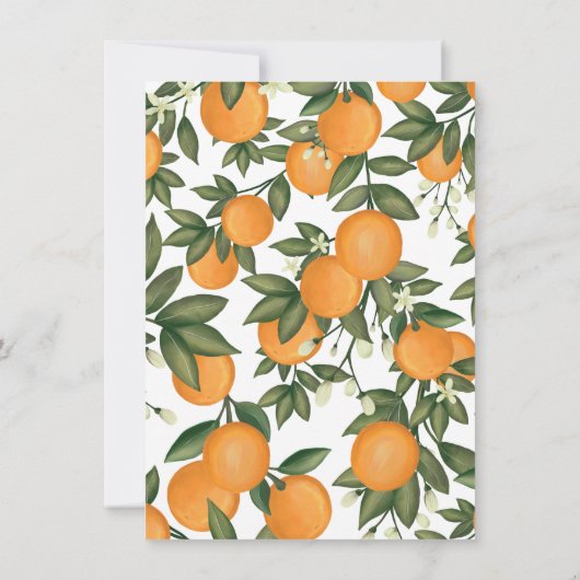 甘い植物性柑橘の赤ちゃんのシャワーが引き立つ サンキューカード (裏面)