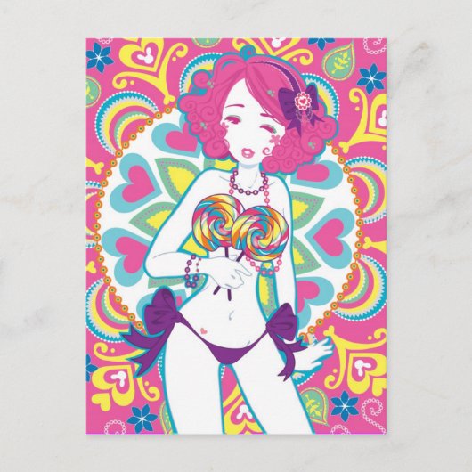 甘い検閲はがき ポストカード (正面)