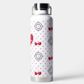 甘い様さくらんぼステプママレトロヴィンテージハート重量 ウォーターボトル (背面)