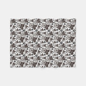 甘い標準のシュナウザーミニチュアペットの子犬 フリースブランケット (正面(横))