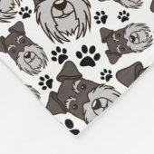 甘い標準のシュナウザーミニチュアペットの子犬 フリースブランケット (角)