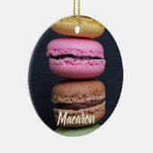 甘い歯のギフト荷物タグのためのマカロンのペストリー セラミックオーナメント (右)