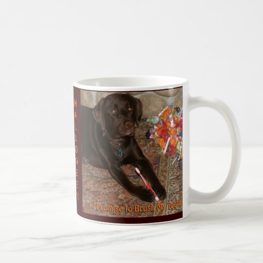 甘い歯を持つハロウィン犬 コーヒーマグカップ (右)