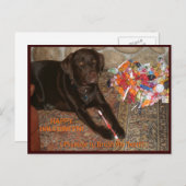 甘い歯を持つハロウィン犬 ポストカード (正面/裏面)