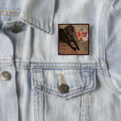 甘い歯を持つハロウィン犬 缶バッジ (インサイチュ)