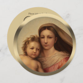 甘い母とベビーCC0978バプテスマ招待状 招待状